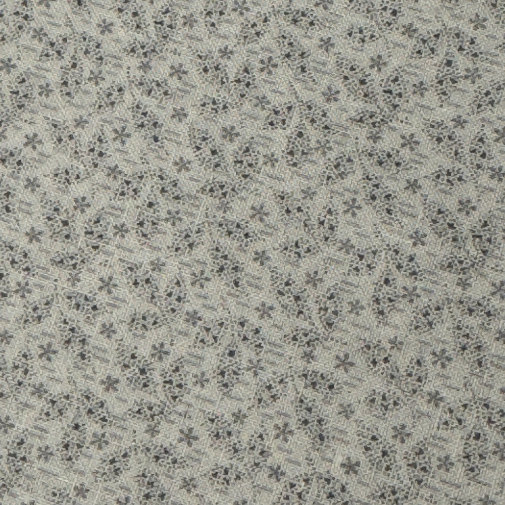 Cranston Print Works Fabric Unisex 1 Yard Grey Cream Ditsy Floral Cotton VIP